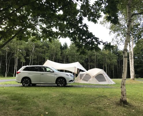 Camping met laadpaal