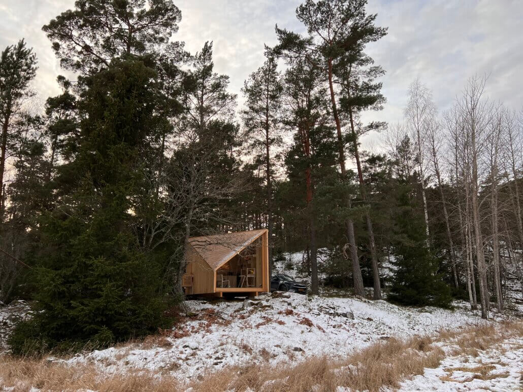 De Scandinavische cabin midden in de natuur