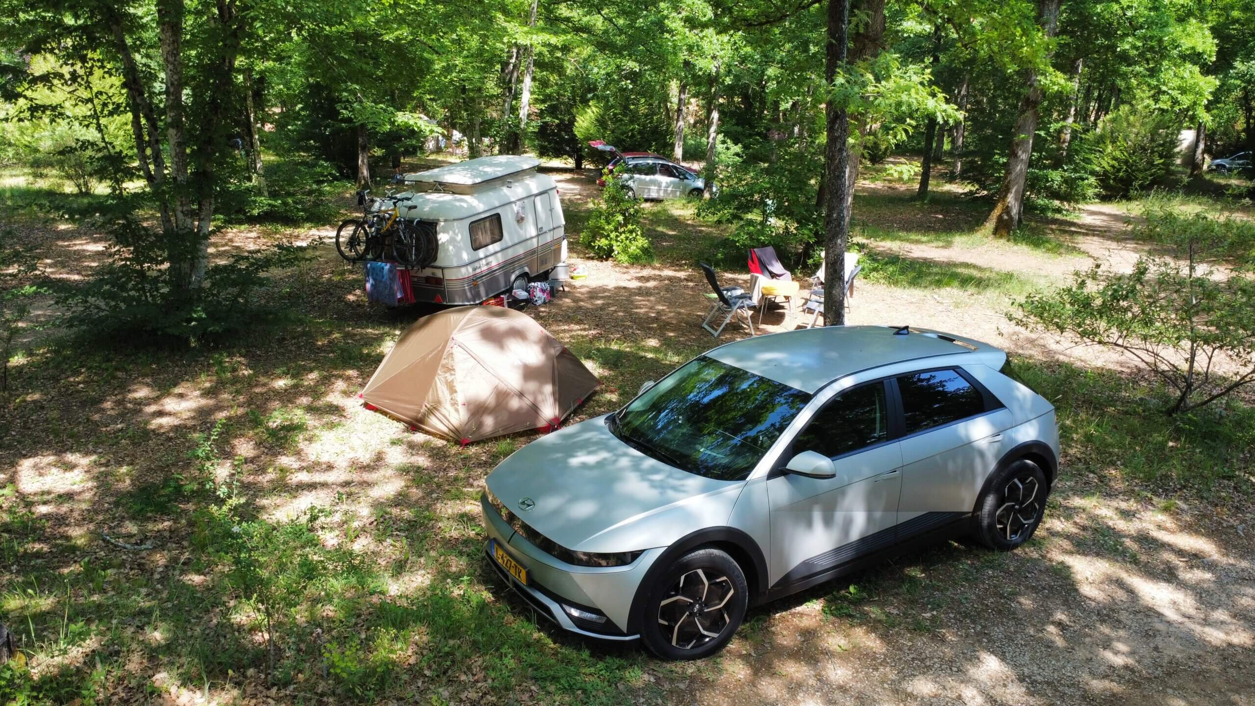 Kamperen met caravan in Frankrijk met de Hyundai IONIQ 5