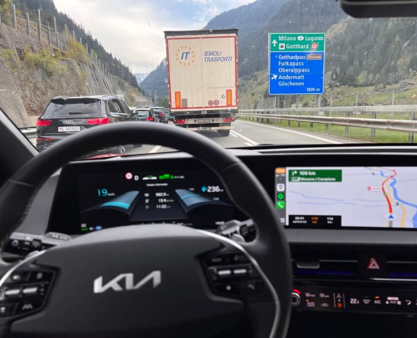 Met de elektrische auto naar Zwitserland