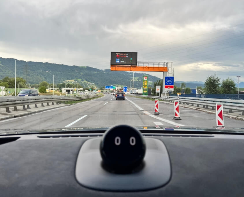 De grensovergang bij Oostenrijk