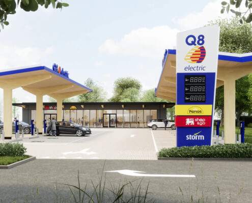 Q8 Electric gaat prachtige snellaadstations openen in België